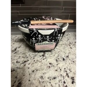 The Bakeshop Halloween Ghost Mixing Bowl & Baking‎ Utensil Set Pastel 4PC AB